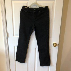 LRL black high waist women's, classic straight, 10
